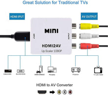 Load image into Gallery viewer, HDMI TO RCA 1080P CONVERTER ADAPTER