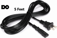 Charger l'image dans la galerie, CORDON D'ALIMENTATION SECTEUR POLARISÉ À 2 BROCHES AVEC ÂME EN CUIVRE POUR SONY PLAYSTATION DREAMCAST SATURN DSHAPE