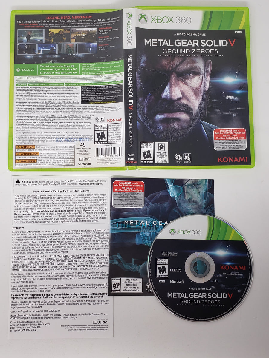 metal gear solid v xbox 360 Metal Gear Solid V - Ground Zeroes