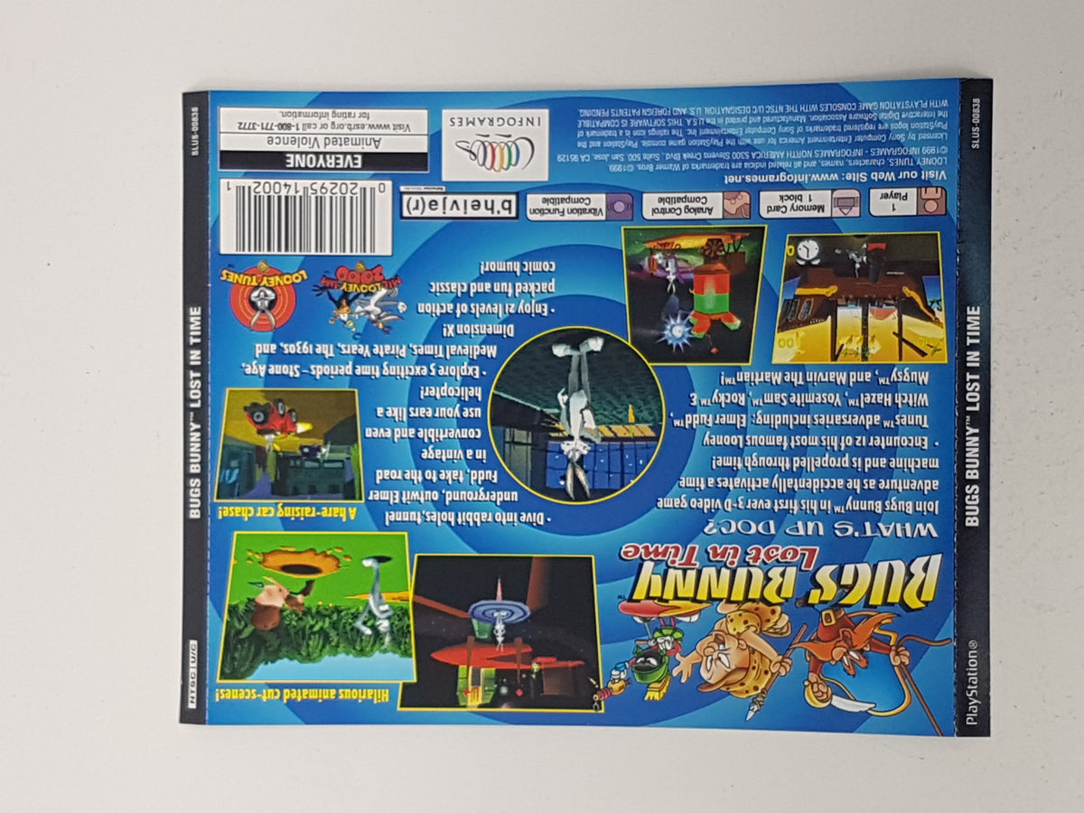 Bugs Bunny Lost in Time [Back Cover Art] - Sony Playstation 1 | PS1 –  Respawnandreplay