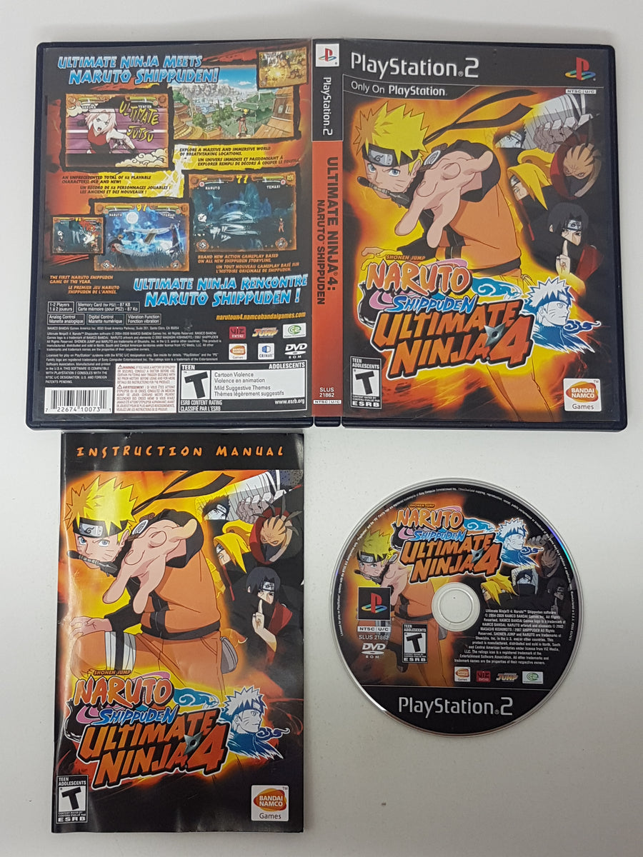 Jeu PS2 Naruto Shippuden: Ultimate Ninja 4 - Version PAL FR/EN, Bon état (boîtier + Instructions) - Promo