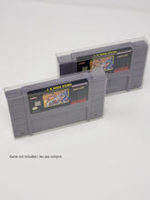 Load image into Gallery viewer, SUPER NINTENDO SNES CARTDRIGE GAME CLEAR BOX PROTECTOR SLEEVE CASE