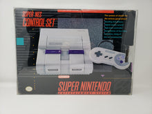 Load image into Gallery viewer, SUPER NINTENDO - SNES CONSOLE CONTROL SET CLEAR BOX PROTECTOR PLASTIC  CASE