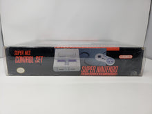 Load image into Gallery viewer, SUPER NINTENDO - SNES CONSOLE CONTROL SET CLEAR BOX PROTECTOR PLASTIC CASE