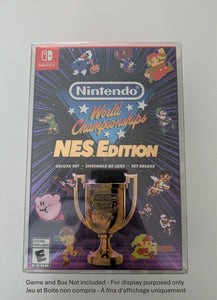 BOX PROTECTOR FOR NINTENDO SWITCH WORLD CHAMPIONSHIPS NES EDITION CLEAR PLASTIC CASE