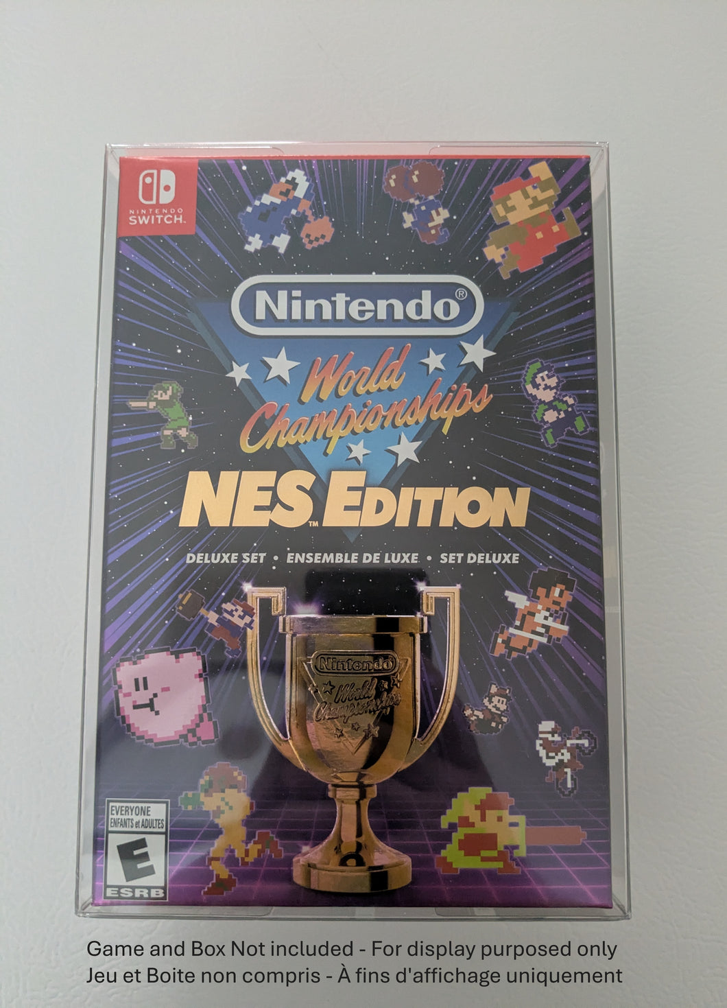 BOX PROTECTOR FOR NINTENDO SWITCH WORLD CHAMPIONSHIPS NES EDITION CLEAR PLASTIC CASE