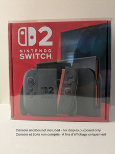 BOX PROTECTOR FOR SWITCH 2 CONSOLE SYSTEM CLEAR PLASTIC CASE