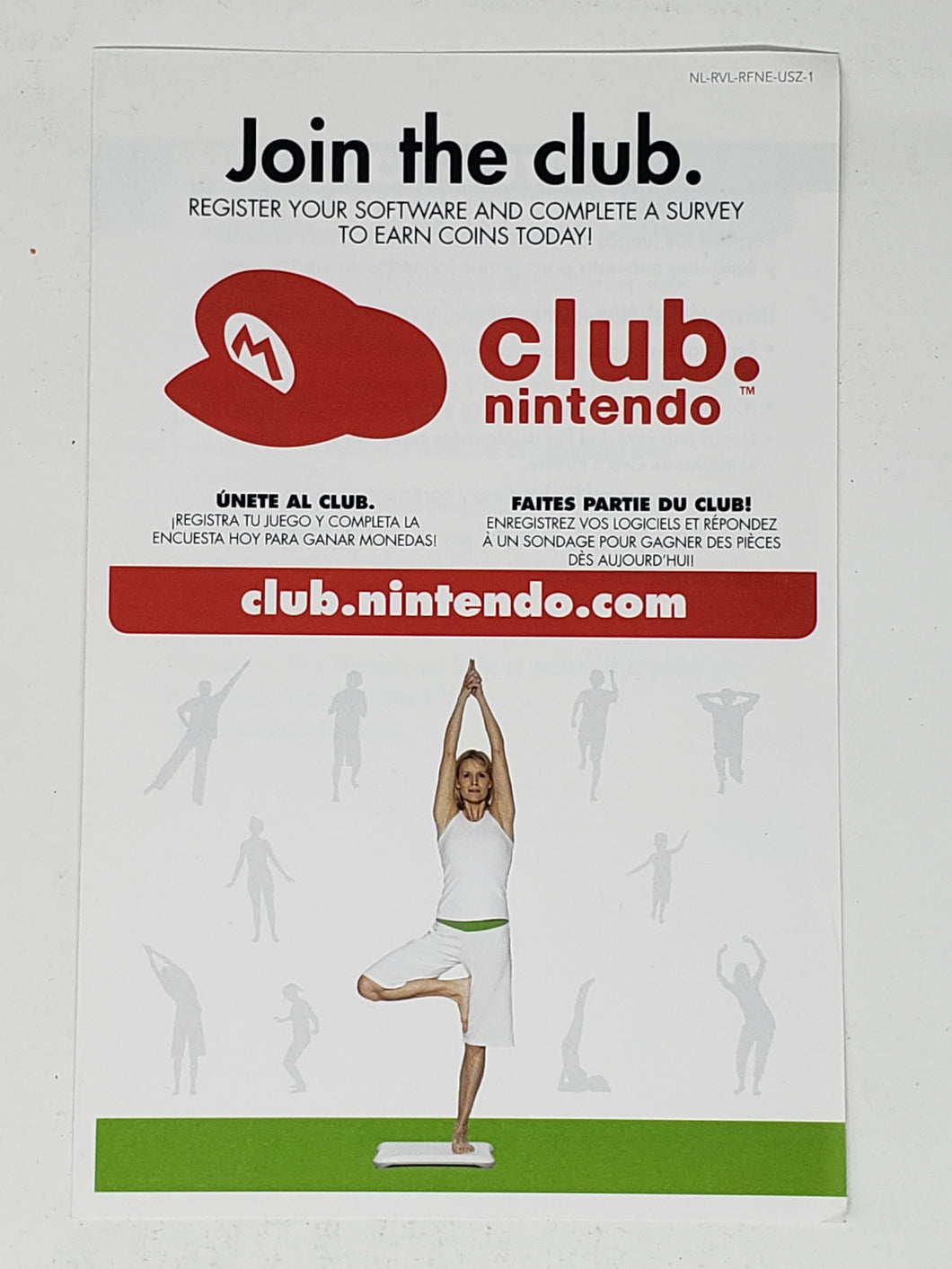 Club Nintendo Wii Fit Join The Club [Insertion] - Nintendo Wii