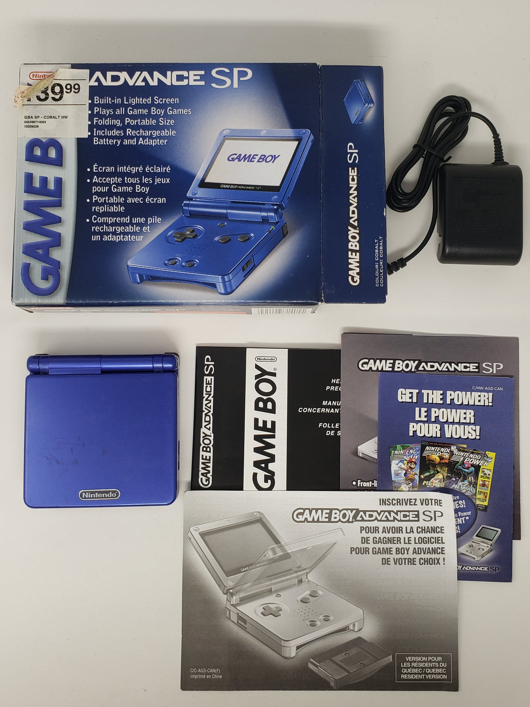 Cobalt Blue Nintendo Game Boy Advance SP Console AGS-001
