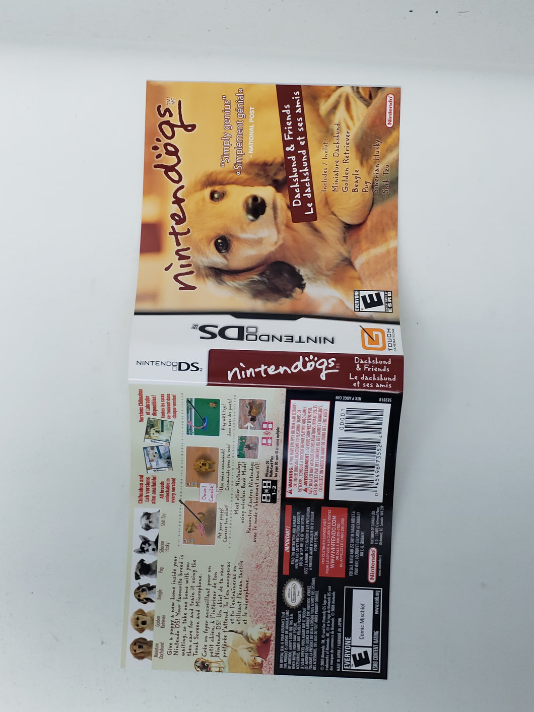 Nintendogs Dachshund and Friends [Couverture] - Nntendo DS