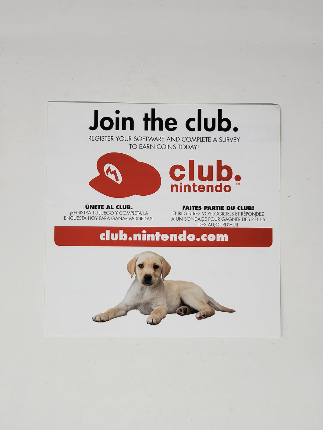 Nintendogs Lab and Friends Join the Club Nintendo [Insertion] - Nintendo DS