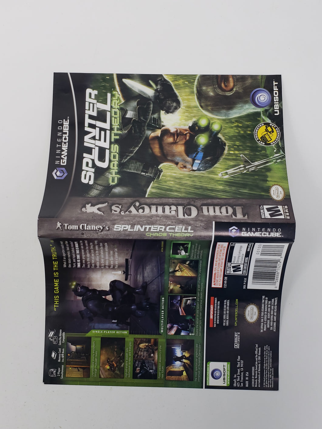 Splinter Cell Chaos Theory [cover art] - Nintendo GameCube