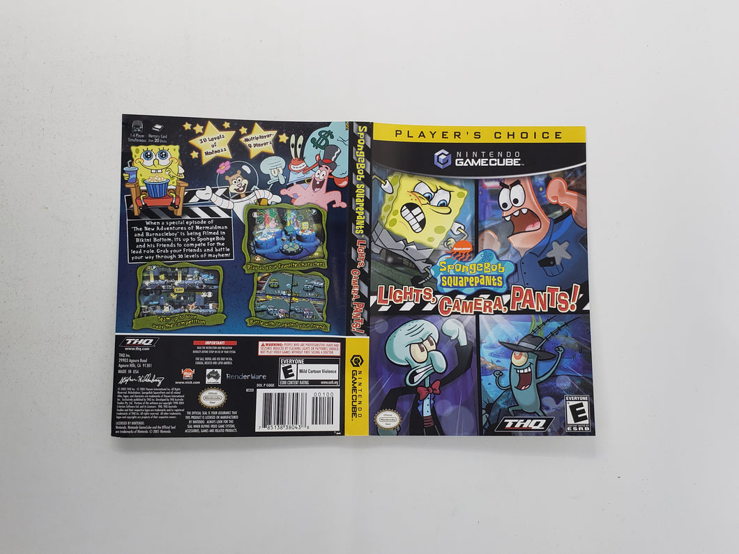 SpongeBob SquarePants Lights Camera Pants Player's Choice [Couverture] - Nintendo GameCube