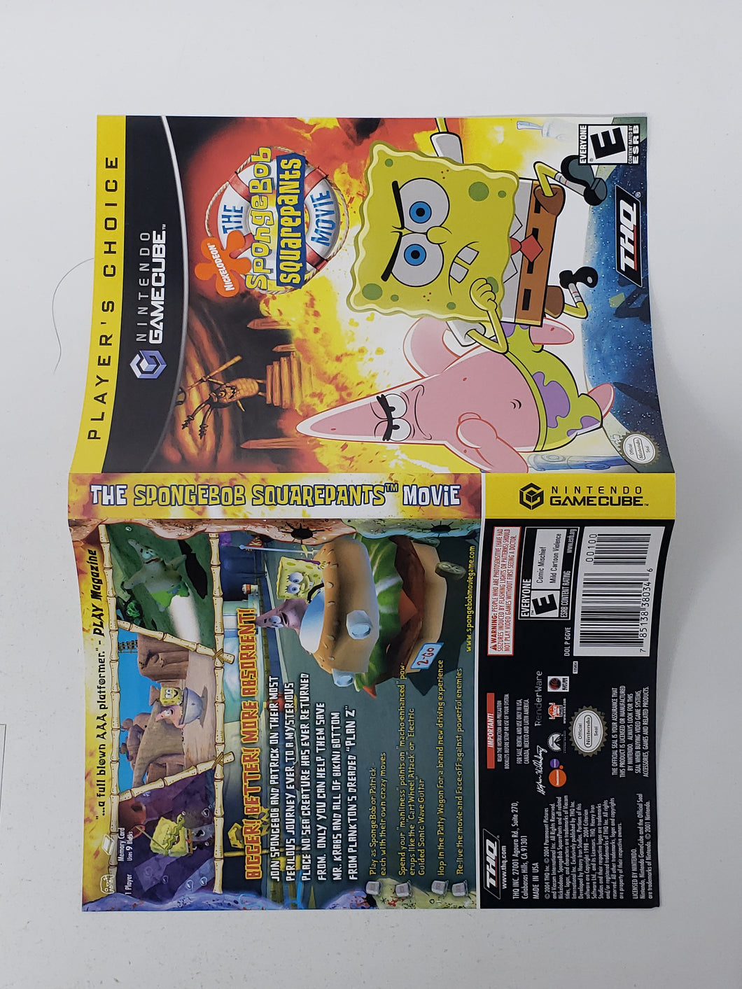 SpongeBob SquarePants Movie Player's Choice [Cover art] - Nintendo GameCube