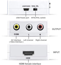 Charger l&#39;image dans la galerie, ADAPTATEUR CONVERTISSEUR HDMI VERS RCA 1080P
