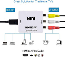 Charger l&#39;image dans la galerie, ADAPTATEUR CONVERTISSEUR HDMI VERS RCA 1080P
