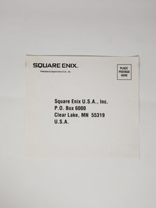 Kingdom Hearts Registration Card - Sony Playstation 2 | PS2