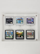 Charger l&#39;image dans la galerie, PROTECTEUR DE VITRINE CLAIR ACRYLIQUE MAGNÉTIQUE POUR CARTOUCHE NINTENDO DS 3DS 6 FENTES

