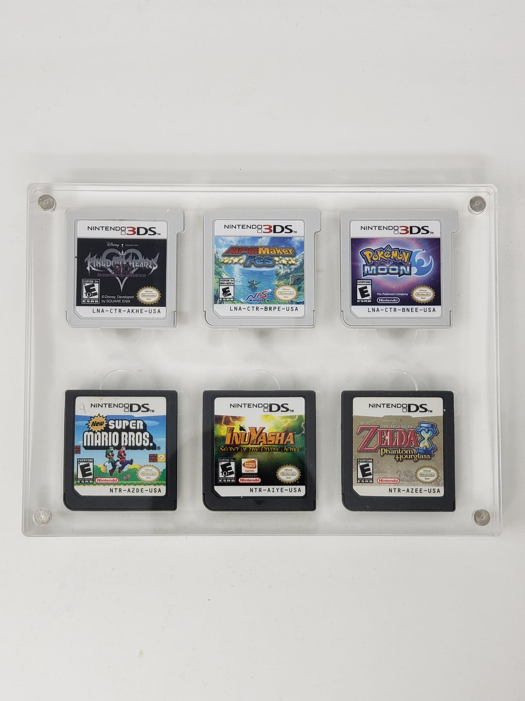 PROTECTEUR DE VITRINE CLAIR ACRYLIQUE MAGNÉTIQUE POUR CARTOUCHE NINTENDO DS 3DS 6 FENTES
