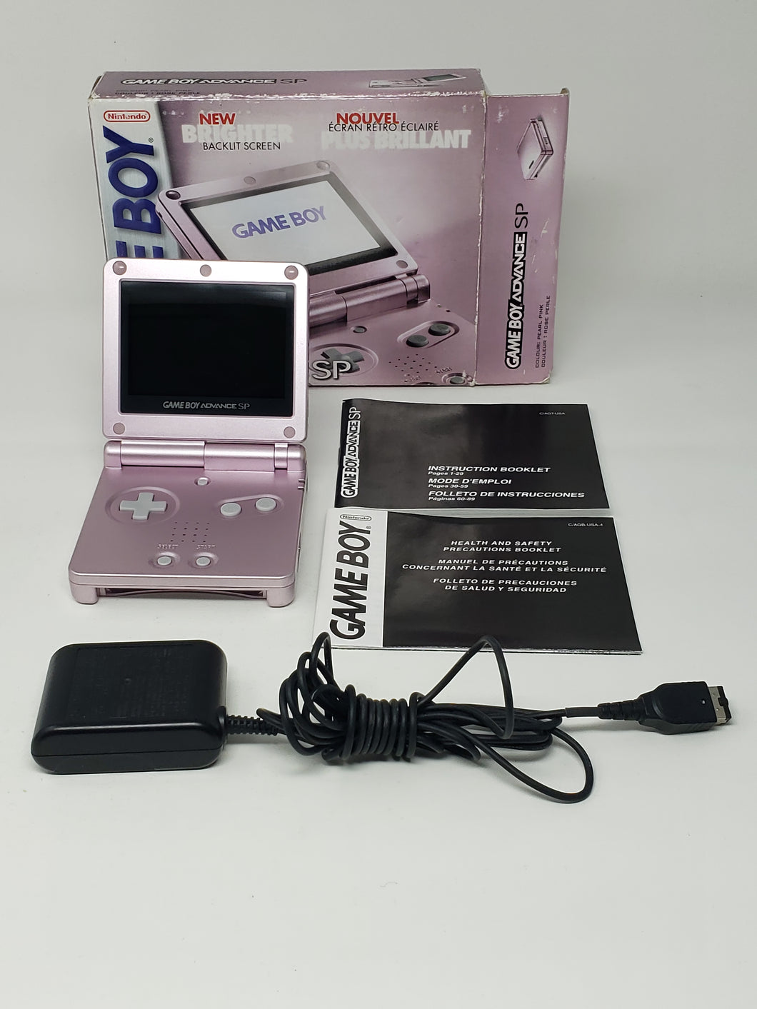 Rose Perle Nintendo Game Boy Advance SP Console AGS-101