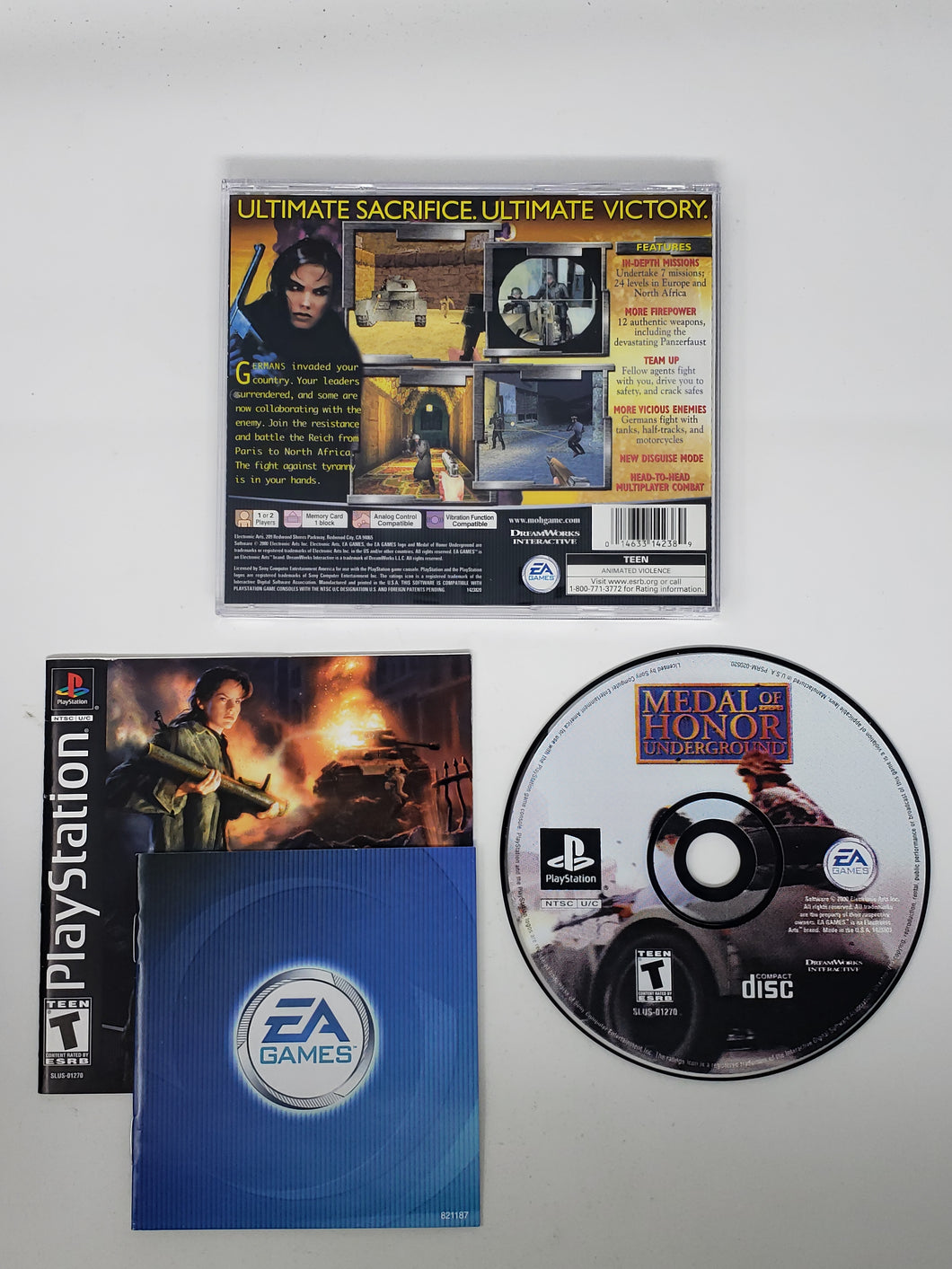 Medal of Honor Underground - Sony Playstation 1 | PS1