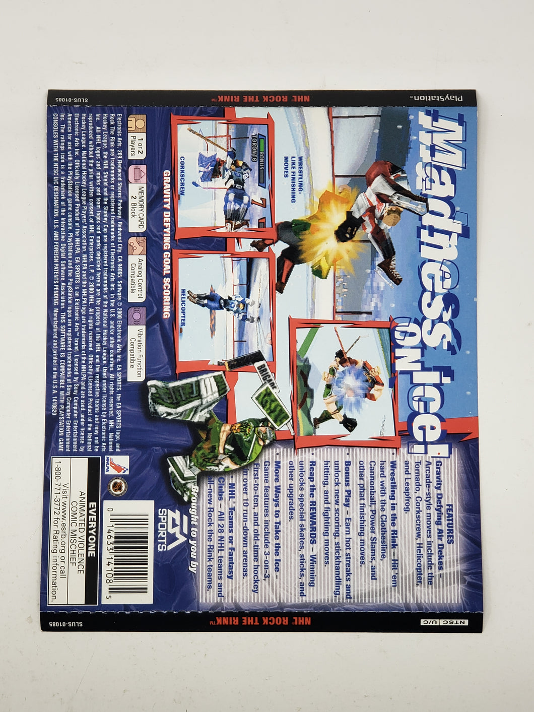 NHL Rock the Rink [Couverture arrière] - Sony Playstation 1 | PS1