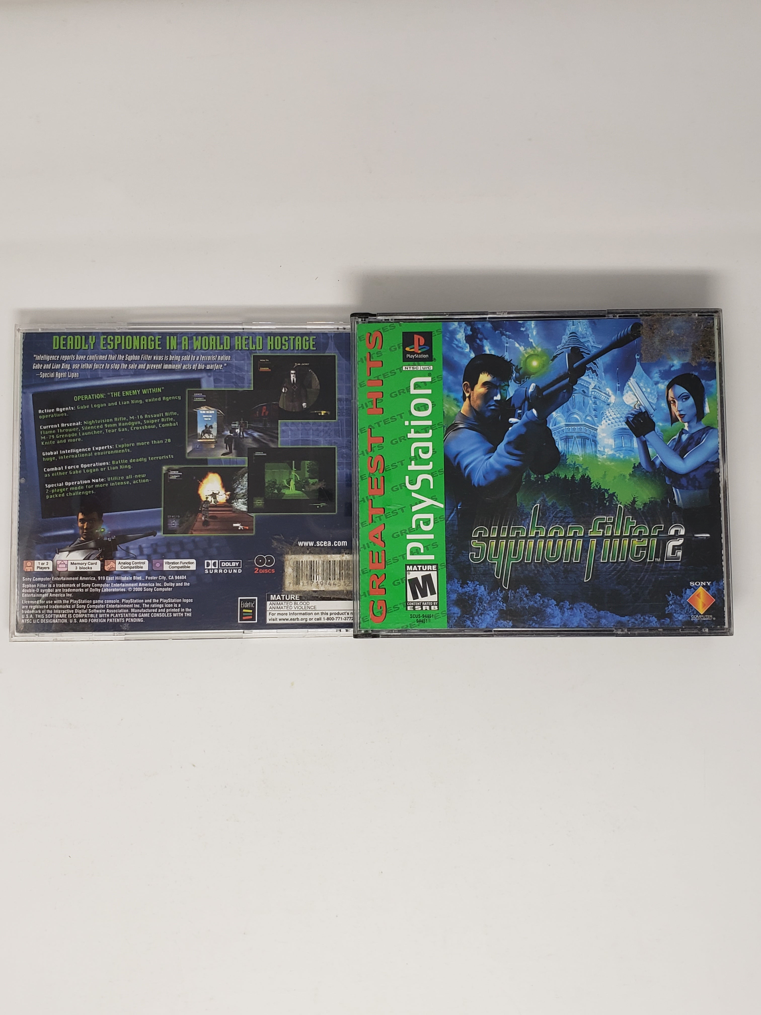 Jeu Vidéo Syphon Filter 2 PS1 - Version Greatest Hits Pour Sony PlayStation 1