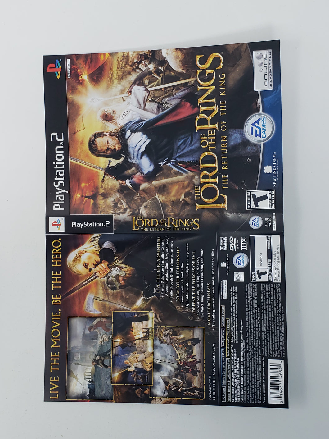 Lord of the Rings Return of the King [Cover art] - Sony Playstation 2 | PS2