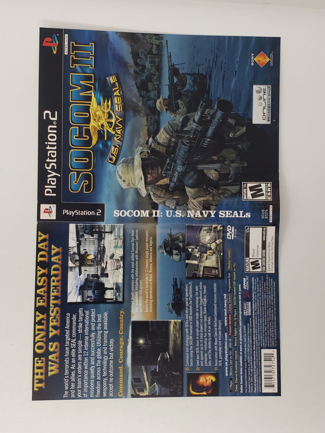 SOCOM II US Navy Seals [Cover art] - Sony Playstation 2 | PS2