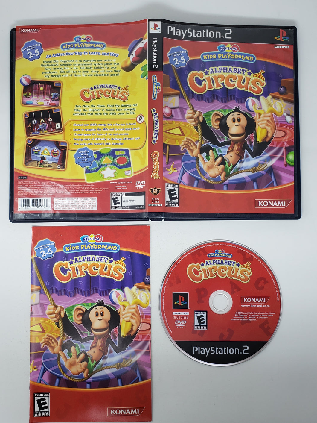 Konami Kids Playground - Alphabet Circus - Sony Playstation 2 | PS2