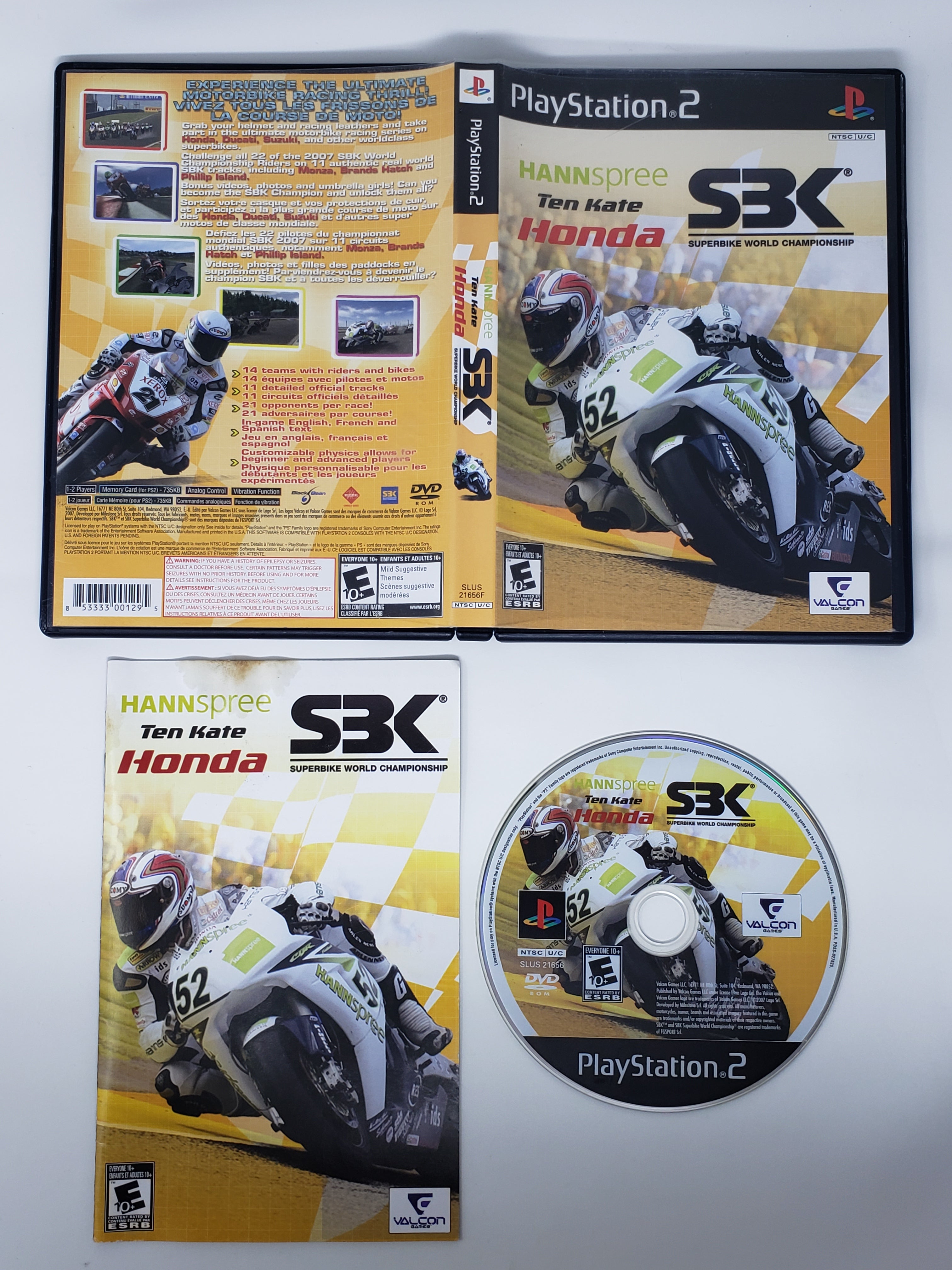 Jeu SBK-07 Complet Pour PlayStation 2 (PS2) - Version FR - Bon état