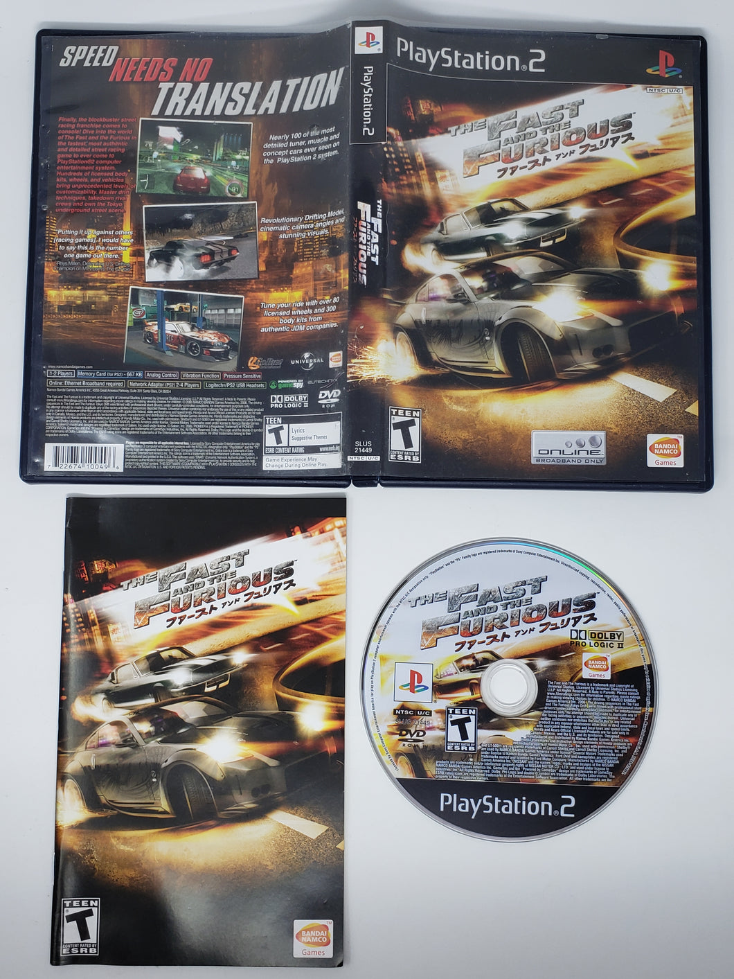 Fast and the Furious - Sony Playstation 2 | PS2