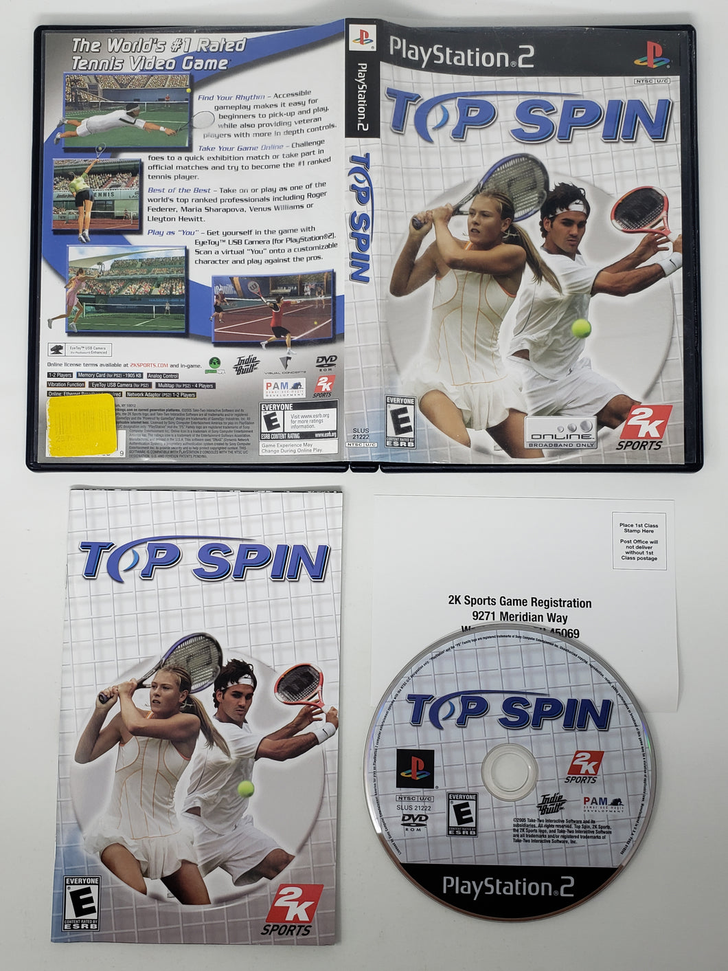 Top Spin - Sony Playstation 2 | PS2