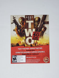 Army of two [Insert] - Sony Playstation 3 | PS3 (Copy)