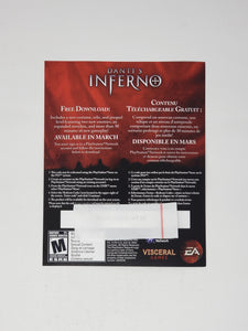 Dante's Inferno Code [Insert] - Sony Playstation 3 | PS3