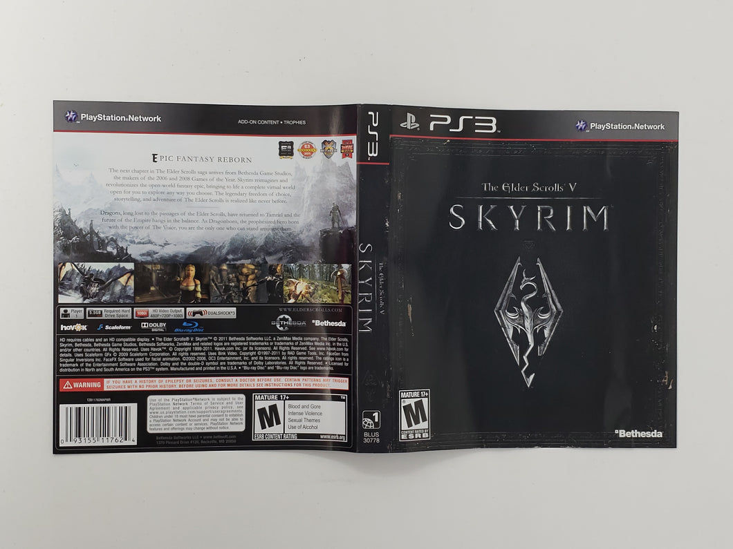 Elder Scrolls V - Skyrim [Cover art] - Sony Playstation 3 | PS3
