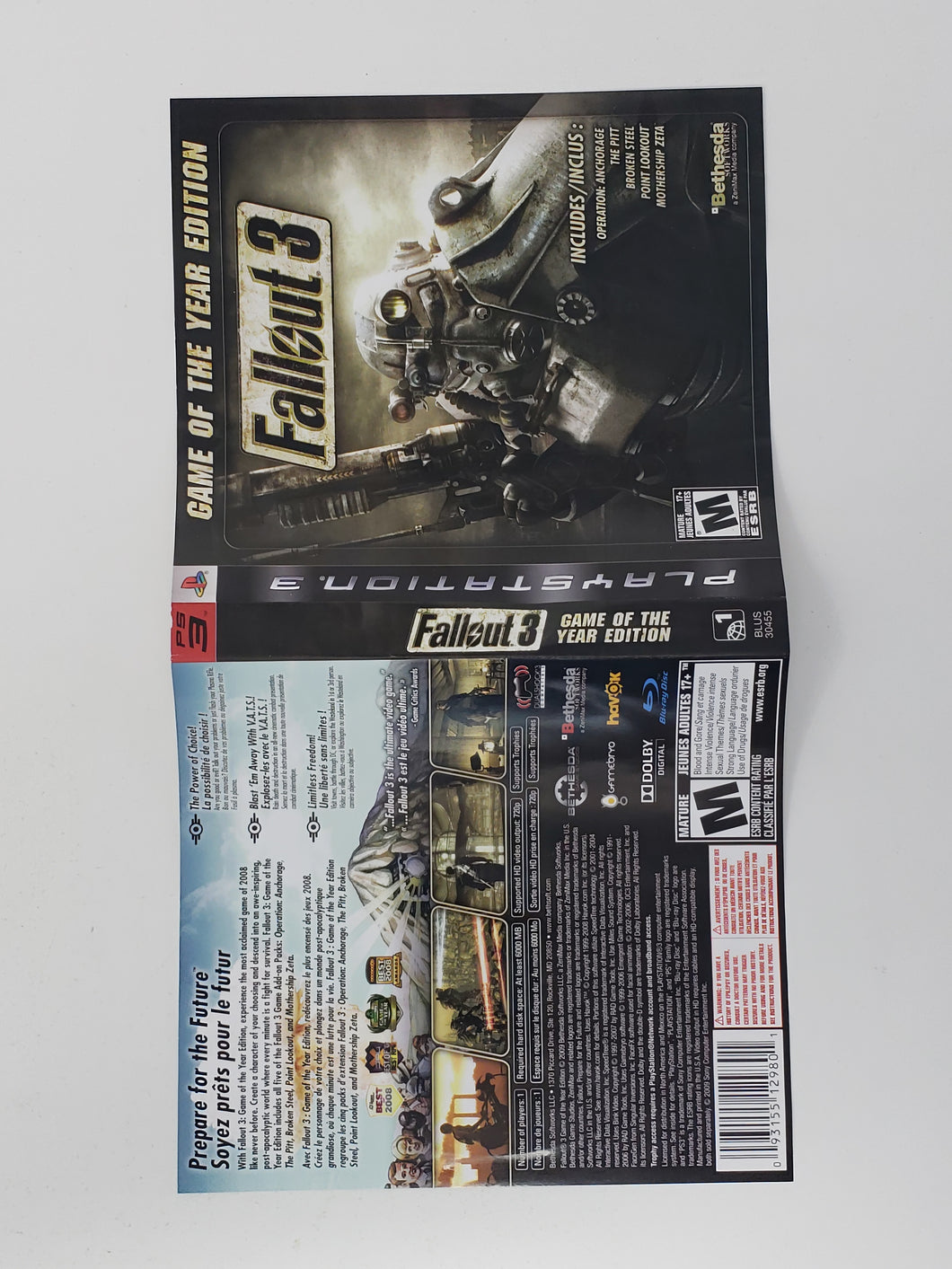 Fallout 3 [Edition Jeu de l'année] [Couverture] - Sony Playstation 3 | PS3