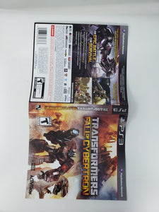 Transformers - Fall Of Cybertron [Couverture] - Sony Playstation 3 | PS3