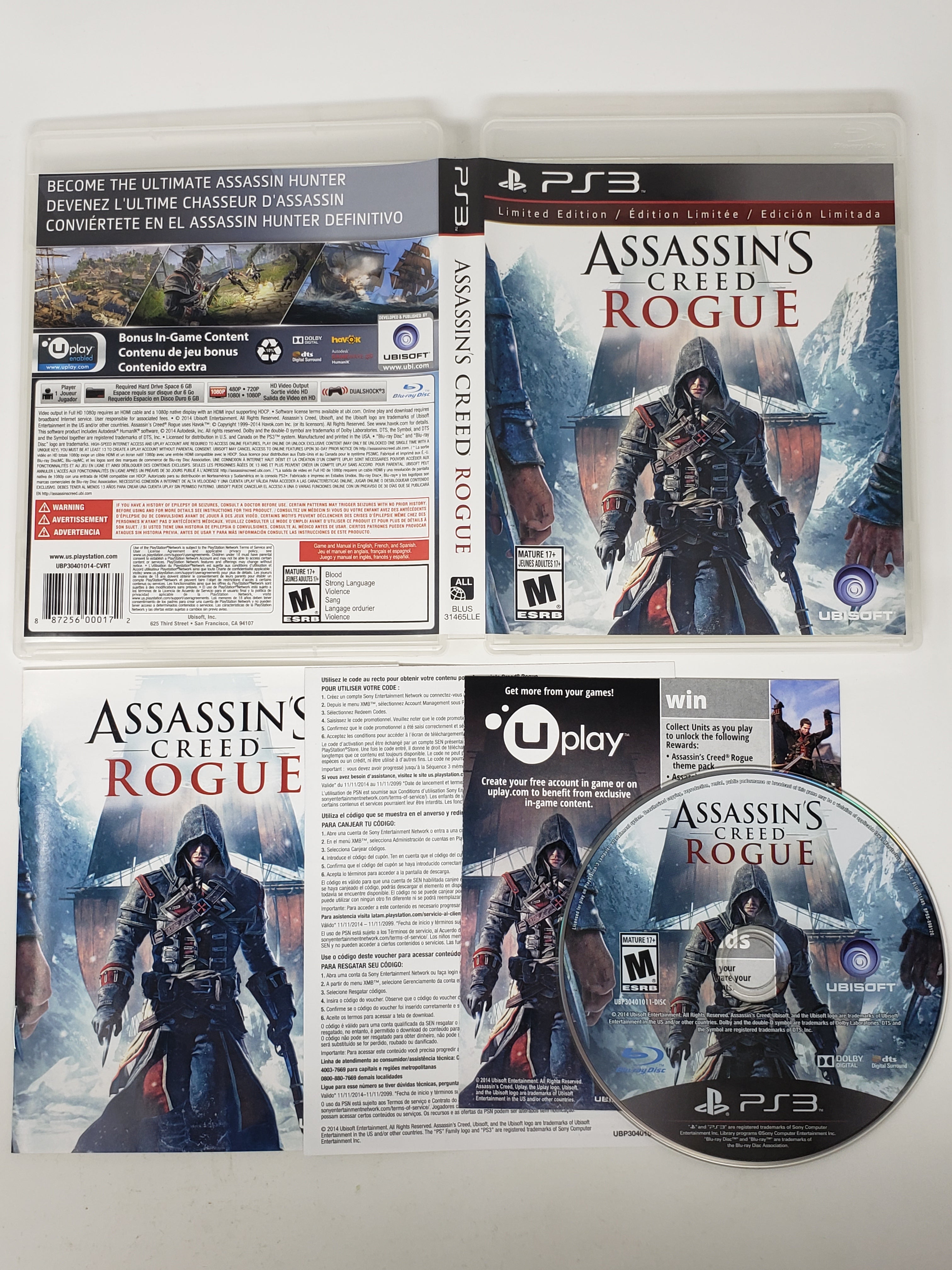 Assassin's Creed - Rogue [Limited Edition] - Sony Playstation 3 | PS3 –  Respawnandreplay, image size:3024x4032