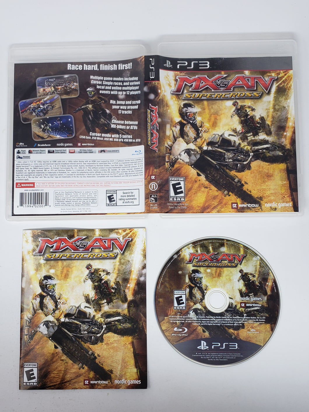 MX vs. ATV Supercross - Sony Playstation 3 | PS3