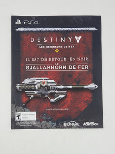 Destiny [Insertion] - Sony Playstation 4 | PS4