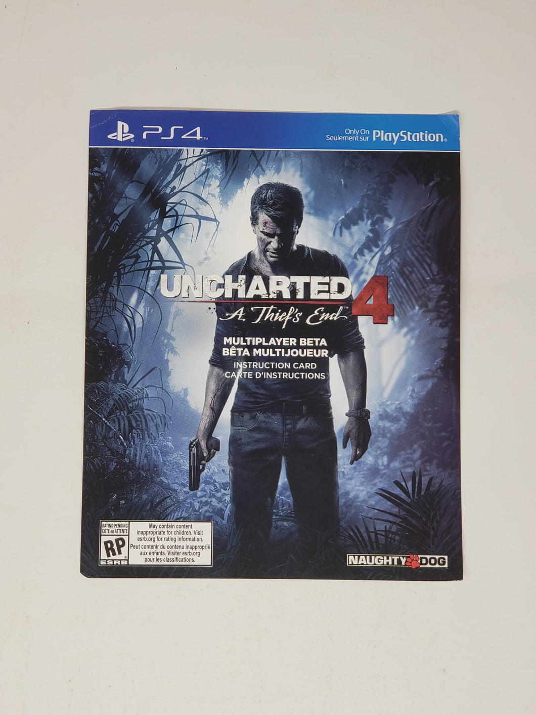 Uncharted 4 A Thief's End [Insert] - Sony Playstation 4 | PS4