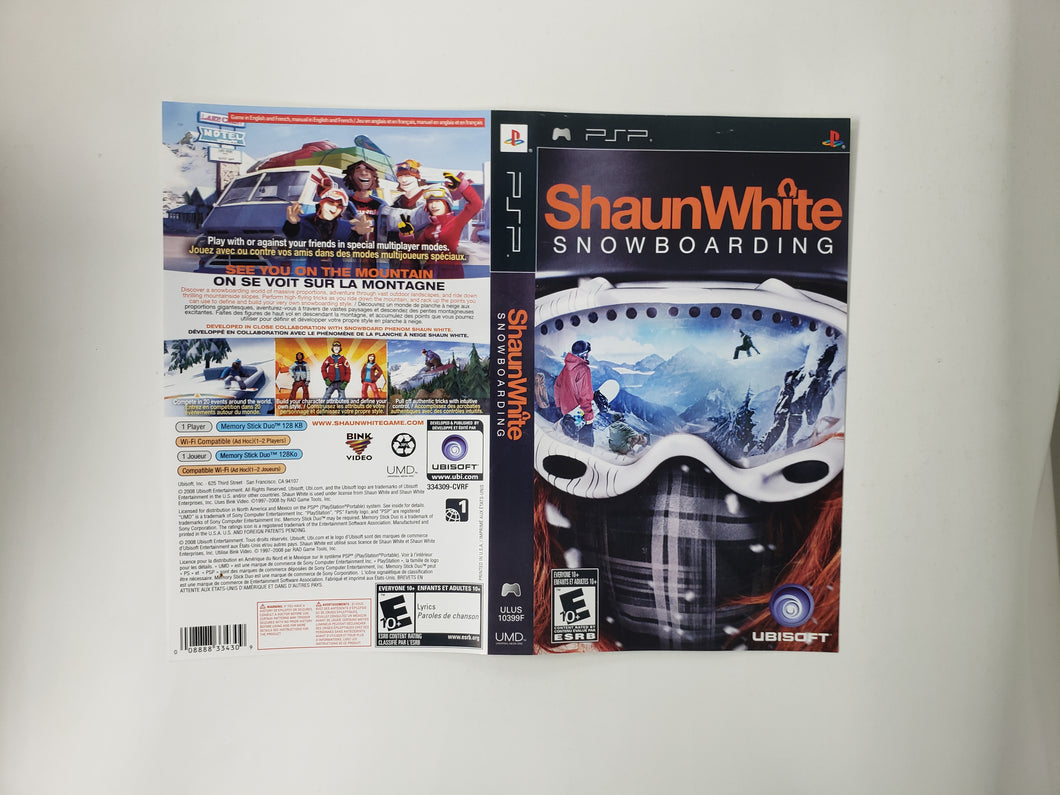 Shaun White Snowboard [Couverture] - Sony PSP