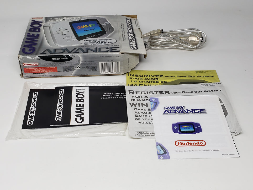 Platinum Limited Edition Gameboy Advance System [box] - Nintendo Gameboy Advance | GBA
