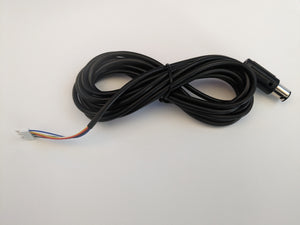 REPLACEMENT BLACK CABLE CORD FOR GAMECUBE WIRED CONTROLLER WITH HEADER PINS