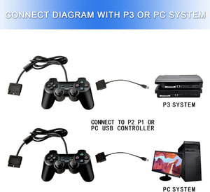 USB Adapter Converter Cable Cord for Sony Playstation 1/2 Wired Controller to Playstation 3 PS3 or PC