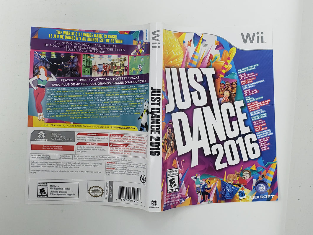 Just Dance 2016 [Couverture] - Nintendo Wii