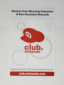 Register Your Club Nintendo [Insertion] - Nintendo Wii