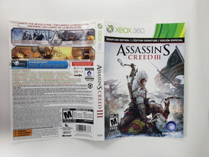 Assassin's Creed III [Édition Signature] [Couverture] - Microsoft Xbox 360