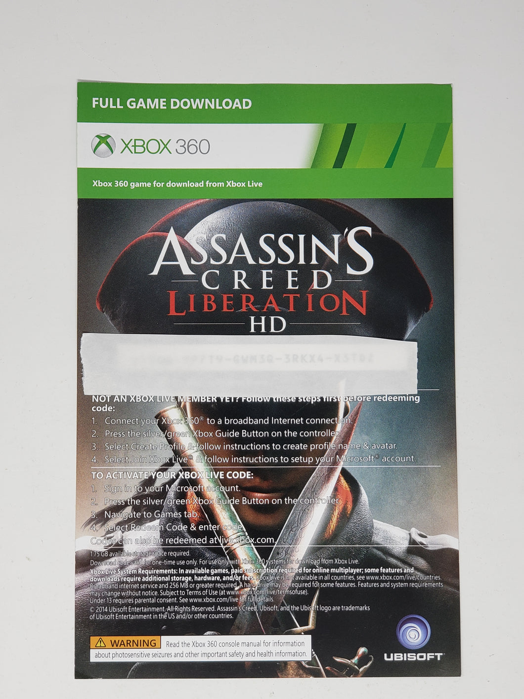 Assassin's Creed Liberation HD [Insertion] - Microsoft Xbox 360